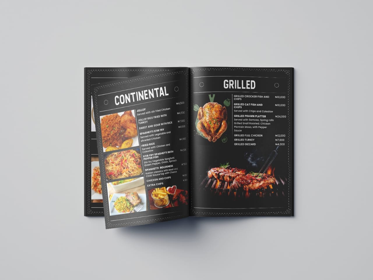 food menu design by Tcsplusxperts